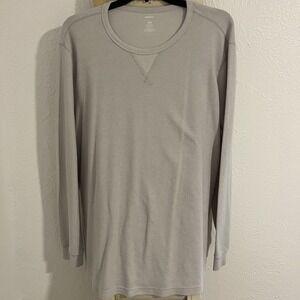 Sonoma Thermal Shirt Men's 3XB Big & Tall Gray Long Sleeve Cotton Crewneck